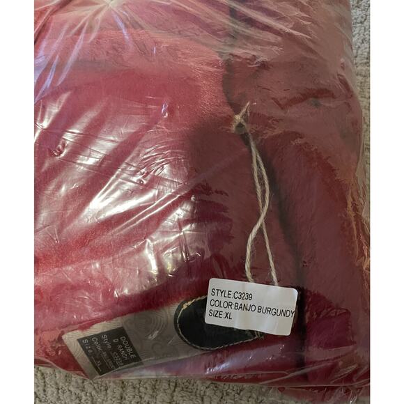 Double D Ranch Montana Chill Red Faux Fur Jacket XL NWT Banjo Burgundy Concho - Picture 14 of 14